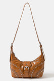 Studded Leather Western Crossbody Bag