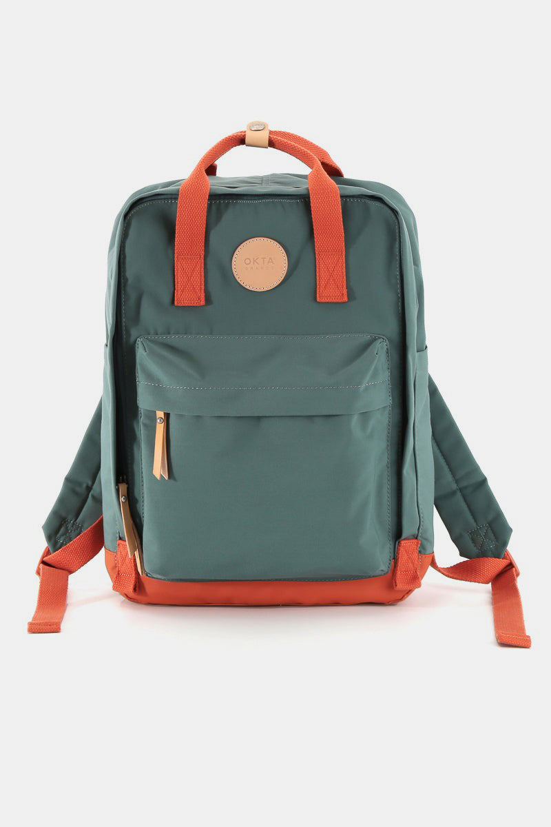 Waterproof Canvas Backpack Bag with Side Pockets - Yellow