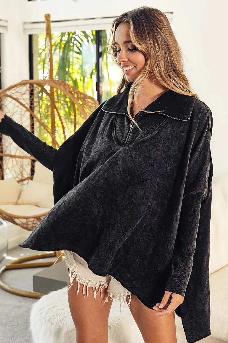 Fleece-Lined Quarter-Zip Sweatshirt