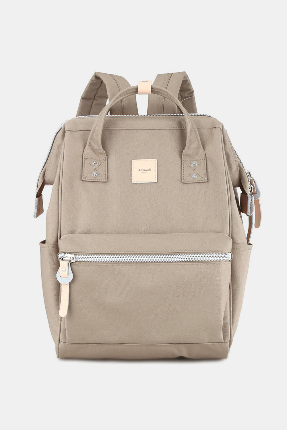 Water Resistant Canvas Backpack Bag with Side Pockets - Sky Blue