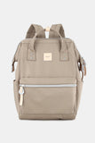 Water Resistant Canvas Backpack Bag with Side Pockets - Sky Blue