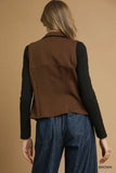 Zip-Up Tailored Vest with Pockets