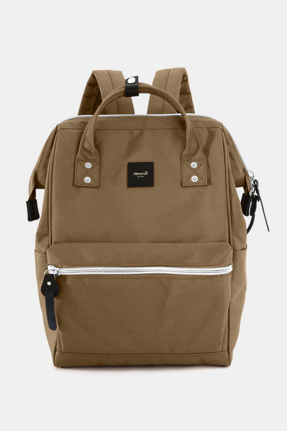 Water Resistant Canvas Backpack Bag with Side Pockets - Purple