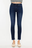 High-Waist Modern Fit Frayed Edge Jeans