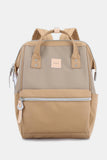Water Resistant Canvas Backpack Bag with Side Pockets - Lemon/Khaki