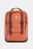 Waterproof Canvas Backpack Bag with Side Pockets - Orange