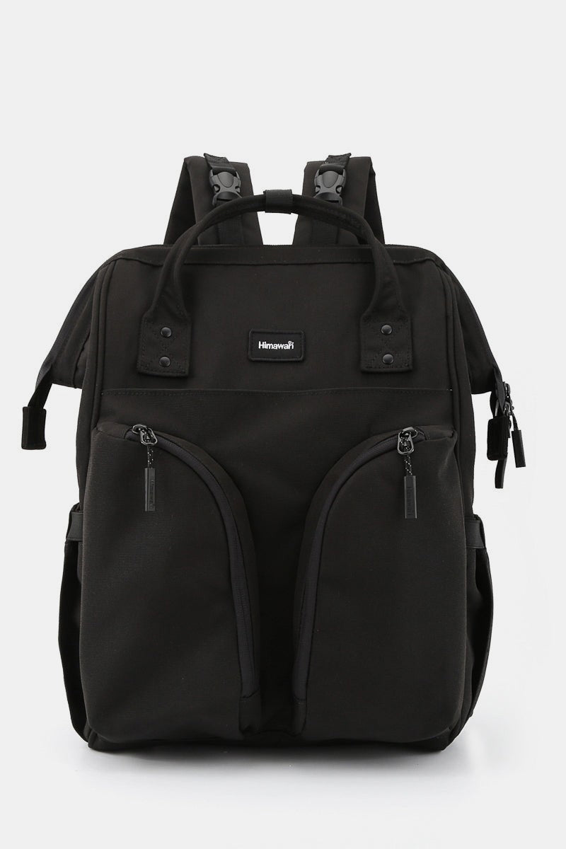 Waterproof Backpack Bag with Multilayer Pockets - Black