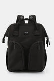 Waterproof Backpack Bag with Multilayer Pockets - Black