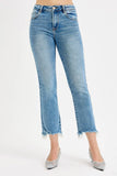 Full Size Retro Ankle-Length Stretch Denim Pants